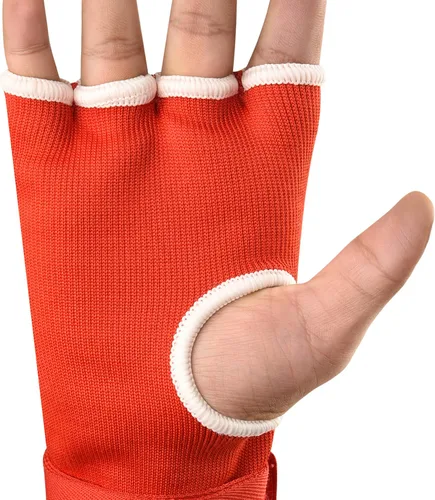 Vista 7 de FISTRAGE - Guantes de boxeo para boxeo, para puñetazos, elásticos acolchados debajo de las manoplas, soporte rápido de muñeca larga, protector