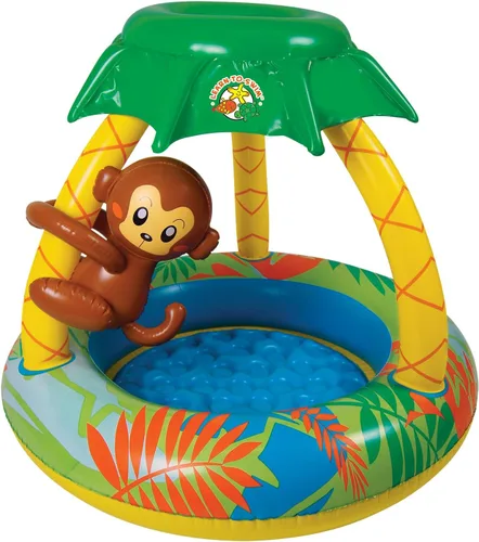 Vista 9 de Poolmaster Piscina inflable para niños con sombrilla, bebé león pequeño