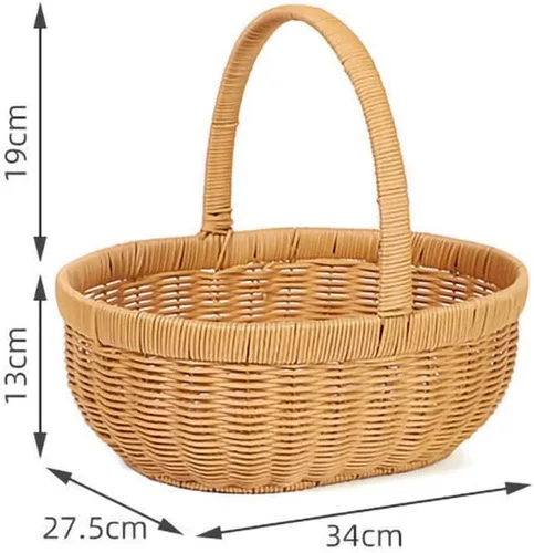 Vista 6 de Cesta de pícnic, cesta de pícnic, cesta de picnic para 2, cestas de picnic para parejas, cesta de picnic de mimbre, juego de cesta de picnic, cesta