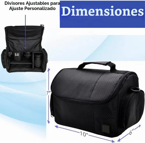 Vista 5 de Grande Digital Cámara/Video Bolsa/Funda de transporte acolchada para Nikon D750, D810, D5500, D750, D700, D3000, D3100, D3200, D3300, D5000 Cámara &