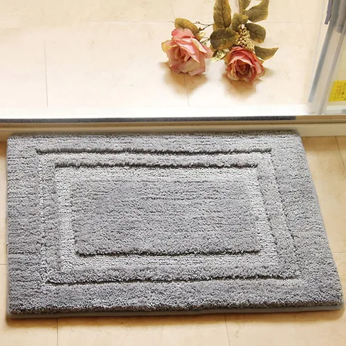 Vista 9 de Alfombra de baño de felpa súper suave para baño, alfombra de baño gruesa antideslizante para interiores, alfombra de ducha para baño, bañera, Azul