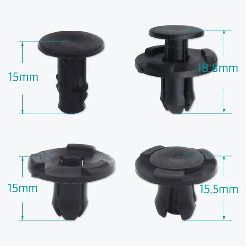 Vista 5 de Lantee 20 clips de empuje para parachoques y guardabarros para 01553-05323 para Nissan Sentra Rogue Murano Maxima Frontier Armada Altima 350Z Versa