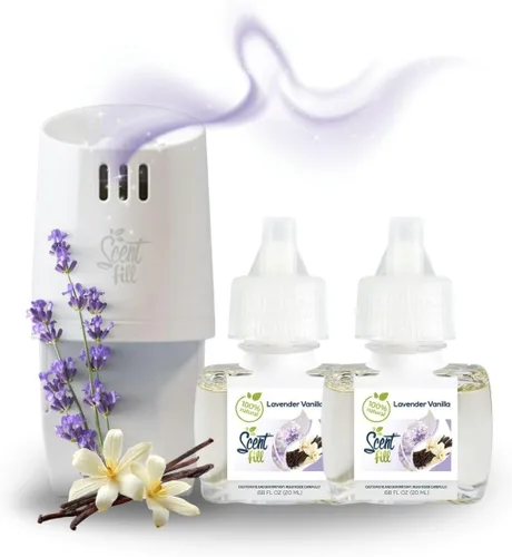 Vista 14 de Scent Fill Ambientador Enchufable de Glaciar 100% Natural, Repuestos de Aceite Perfumado, 2 Repuestos + Difusor