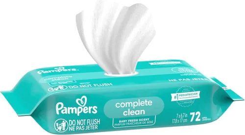 Vista 9 de Pampers Toallitas para bebé, limpieza completa con aroma fresco para bebé, limpia suavemente de la cabeza a los pies, 864 en total