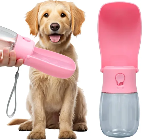 Vista 12 de Botella de agua para perros, cuenco de agua de viaje para cachorros, dispensador de agua portátil a prueba de fugas para cachorros, botella de agua