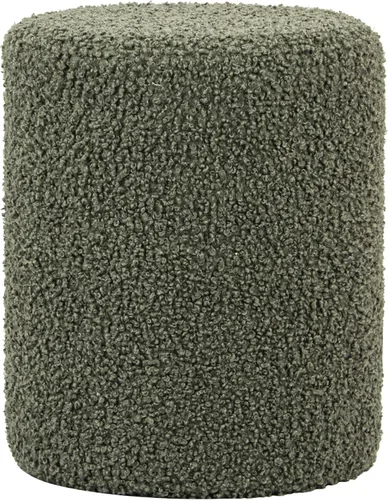 Vista 10 de O2B Otomana redonda moderna con asiento acolchado suave – Silla de tocador multifuncional, taburete tapizado reposapiés para sala de estar