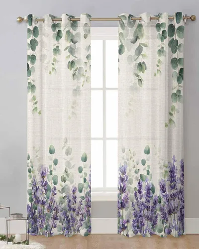 Vista 10 de Cortinas traslúcidas históricas africanas de 39 pulgadas de largo, juego de 2 paneles de cortinas para cocina, dormitorio, sala de estar, puerta