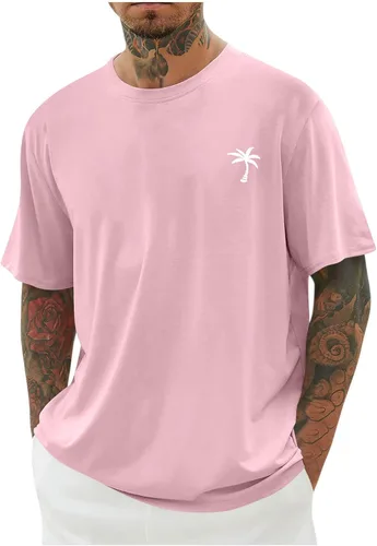 Vista 17 de Camiseta deportiva para hombre, casual, de manga corta, cuello redondo, ajuste holgado, atlética, correr, gimnasio, entrenamiento, camisetas
