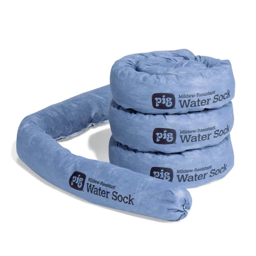 Vista 12 de PIG Calcetín absorbente resistente al moho Serpiente absorbente de agua 3 pulgadas de ancho x 10 pies de largo Absorción de 2.5 galones