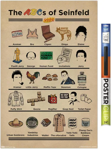 Vista 17 de Trends International Seinfeld - Póster de pared Abcs, 14.725 x 22.375 pulgadas, versión enmarcada en negro Versión con marco negro