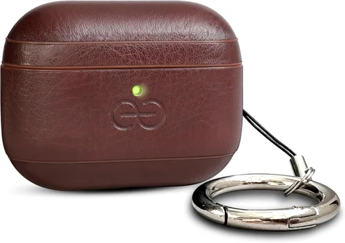 Vista 42 de Dreem Om - Funda para estuche con clip para llavero compatible con AirPods 1 y 2, funda de cuero vegano para Airpods para hombres y mujeres, Negro