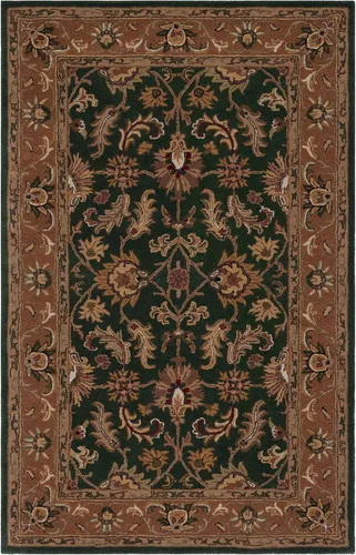 Vista 32 de Safavieh colección Heritage HG628A - tapete oriental tradicional hecho a mano de lana verde oscura y dorada, Lana, negro / beige (Black/ Beige)