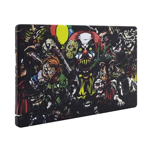 Vista 2 de eXtremeRate Custom Soft Touch Grip Faceplate for Nintendo Switch Dock, Scary Party Patterned DIY Replacement Housing Shell for Nintendo Switch Dock