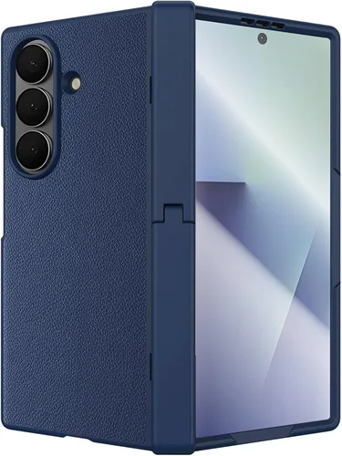 Vista 11 de STORMTAL Funda de cuero diseñada para Samsung Galaxy Z Fold 7 con [protección de bisagra] [protector de pantalla integrado] [atril] funda protectora