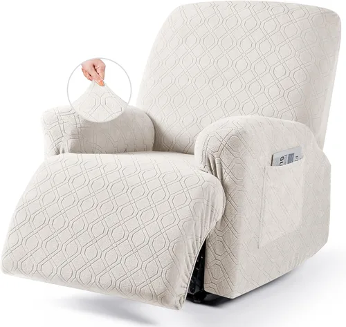 Vista 32 de VANSOFY Funda para silla reclinable, 3 piezas elásticas para silla reclinable, funda suave para silla reclinable, protector de muebles para perros