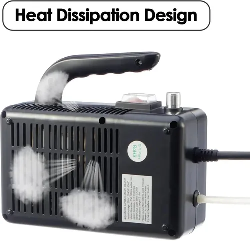 Vista 3 de Vaporizador de 1700 W para limpieza, vaporizador portátil de alta presión de 110 V, tanque de agua grande, máquina de limpieza a vapor eléctrica