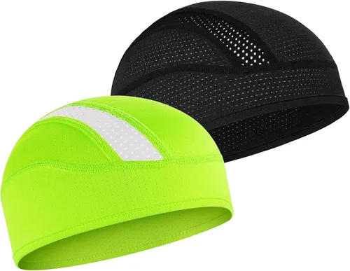 Vista 42 de Gorro con forro para casco de calavera, malla de enfriamiento para hombres y mujeres, se adapta debajo de los cascos