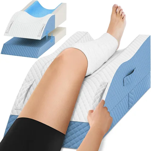 Vista 23 de Almohadas de elevación TranquilRelax para piernas después de cirugía, almohada de cuña de espuma viscoelástica ajustable para lesiones o descanso