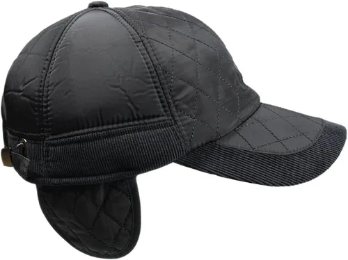 Vista 3 de Gorra de béisbol acolchada de algodón cálido para hombre con solapa para las orejas
