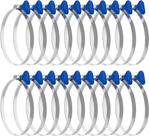 Vista 9 de POWERTEC 70247 Abrazaderas de manguera con llave de 1-1/2 pulgadas, abrazaderas ajustables de tornillo de pulgar de acero inoxidable para colección