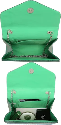 Vista 99 de Dasein Bolso de noche para mujer, embragues de fiesta, bolsos de boda, cóctel, baile de graduación, bolsos con purpurina esmerilada