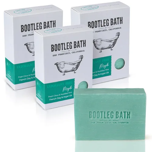 Vista 14 de Jabón exfoliante natural suave en barra, mezcla de cítricos con sal marina, fabricado en Estados Unidos para hombres y mujeres, respetuoso