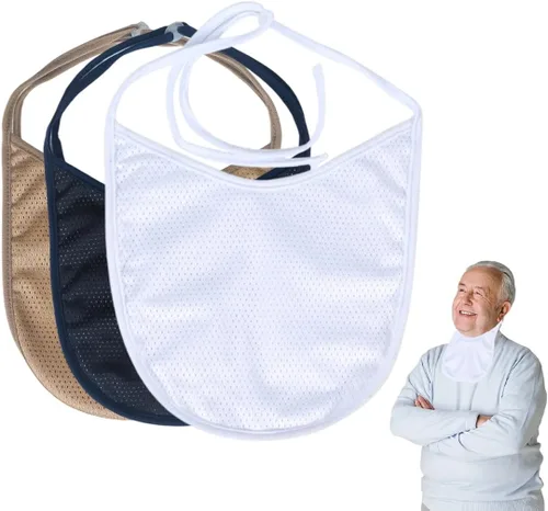 Vista 10 de Cubierta para estoma de cuello para traqueotomía (caqui, 5 piezas, pequeño)