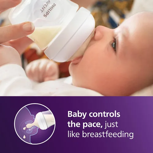 Vista 12 de Philips AVENT Biberón natural con pezón de respuesta natural, conjunto de regalo para bebé recién nacido, SCD838/02