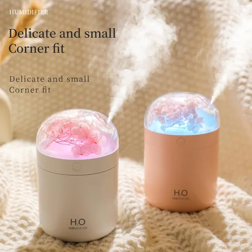 Vista 6 de Humidificadores portátiles de hortensias pequeños para dormitorio de bebé, mini humidificador de plantas de niebla fría para plantas, humidificador
