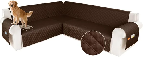 Vista 32 de HDCAXKJ Funda impermeable para sofá modular en forma de L, fundas seccionales de esquina lavables, a prueba de mascotas, protector de muebles