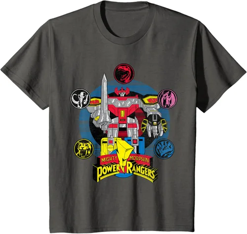 Vista 35 de Power Rangers Camiseta Megazord Asfalto