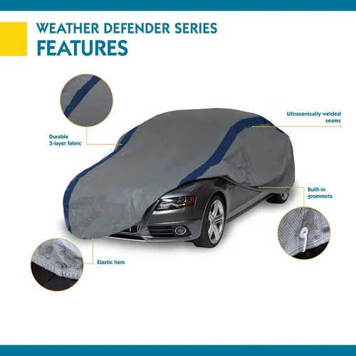 Vista 4 de Funda para autos Duck Covers Weather Defender, se adapta a sedanes de hasta 13 pies y 1 pulgada de largo