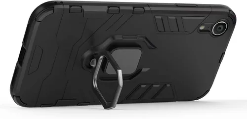 Vista 2 de LuluMain Compatible con iPhone XR, soporte de anillo de metal, a prueba de golpes, carcasa rígida (funciona con soporte magnético para automóvil)