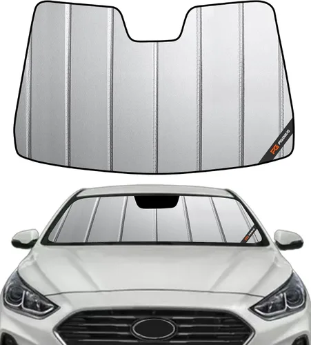 Vista 9 de Pigenius Parasol para parabrisas para Hyundai Sonata 2011-2014, Sonata Hybrid/Hybrid Limited 2015 - Salvaguarda Gris (salvaguarda)