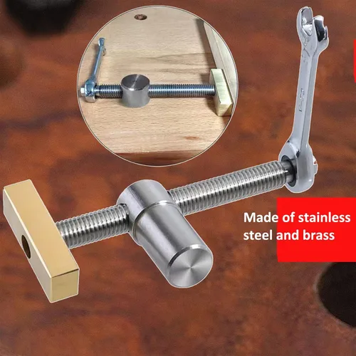 Vista 6 de 2 abrazaderas de banco para perro de 3/4 pulgadas, clips de escritorio ajustables para carpintería, bancos de banco de accesorios para carpintería