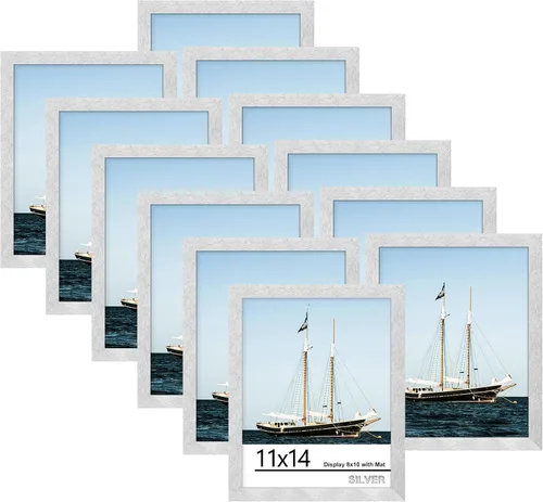 Vista 19 de Picrit - Juego de 12 portarretratos de 4 x 6 pulgadas, para fotos de 3.5 x 5 con paspartú o 4 x 6 pulgadas sin paspartú, marcos para colgar