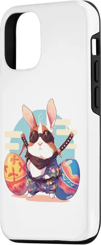 Vista 2 de iPhone 15 coloridos huevos de Pascua caza Ninja conejillo de indias con orejas de conejo