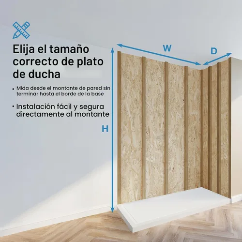 Vista 5 de OVE Decors Base de ducha cuadrada de 32 pulgadas de ancho x 32 pulgadas de profundidad, drenaje central, acrílico blanco, diseño reversible