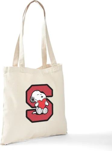 Vista 6 de CafePress Peanuts Snoopy Reusable Beige Canvas Tote Shopping Bag