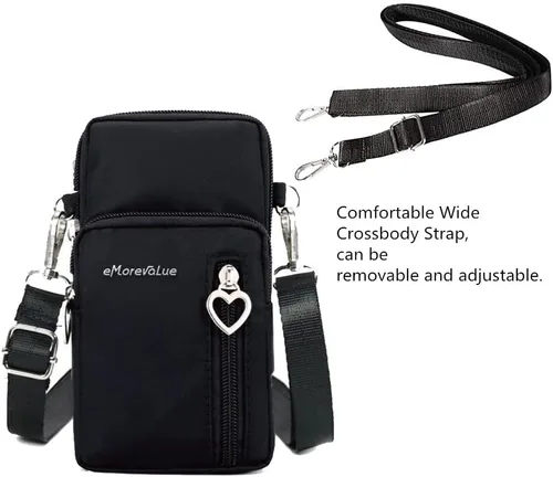 Vista 3 de Cartera para teléfono celular, bolsa cruzada para Samsung Galaxy S24 S23 Ultra S21 S22 S20 Plus Fe Note 20 A15 5G A25 A35 A05S A14 A13 A54 A71