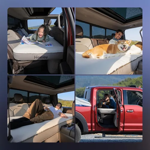 Vista 6 de Havnby SnugNest - Colchón inflable para camioneta para cabina trasera Ford