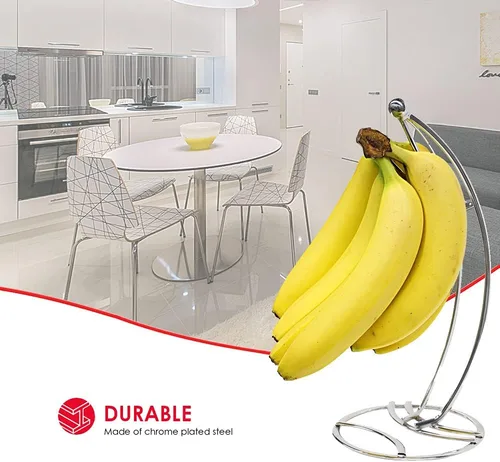 Vista 4 de Home Basics gancho de árbol banana de alambre plano