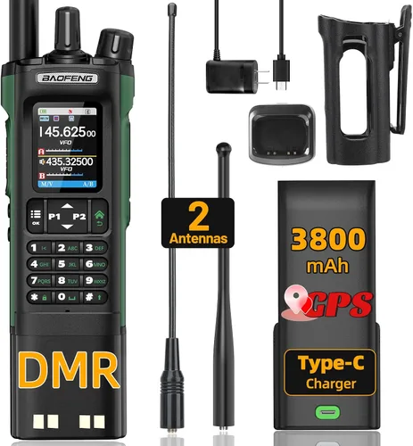 Vista 10 de Radio de Mano BAOFENG DM32 DMR Radio Portátil Recargable Walkie Talkies de Largo Alcance DM32UV 5RM Radio de Dos Vías NOAA Radio del Clima