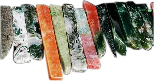 Vista 19 de Cuentas de cristal de amatista natural, tira plana irregular, cuentas sueltas de palo para hacer joyas, cristal curativo, pulido o crudo en la parte
