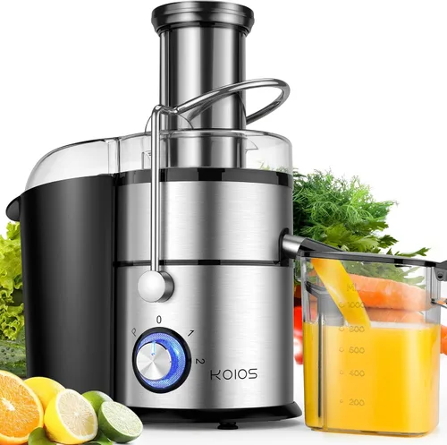 Vista 8 de Exprimidoras Centrífugas KOIOS de 1300W, Extractor de Jugo con Conducto de Alimentación Extra Grande de 3 Pulgadas, Motor de Cobre Completo, Filtro