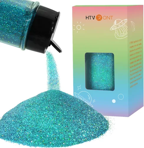 Vista 14 de HTVRONT Polvo holográfico de purpurina fina – 50 g/1.76 oz purpurina negra para resina, purpurina extrafina de 0.008 pulgadas para vasos, tarjetas