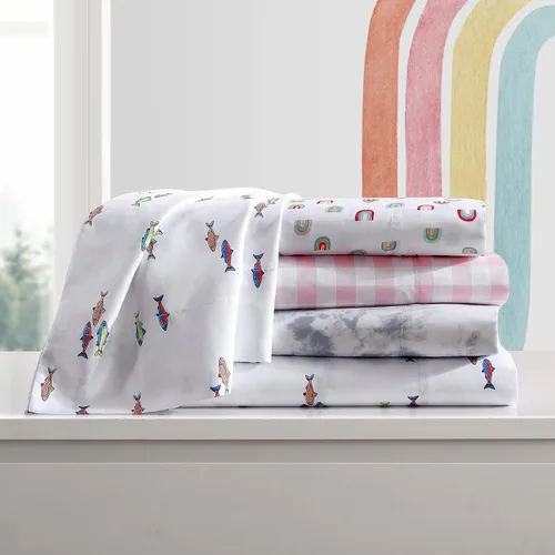 Vista 6 de Eddie Bauer Kids - Juego de sábanas Queen con sábana bajera elástica y fundas de almohada Soft Fabric, Fully Elastic Fitted Sheet, Deep Pocket