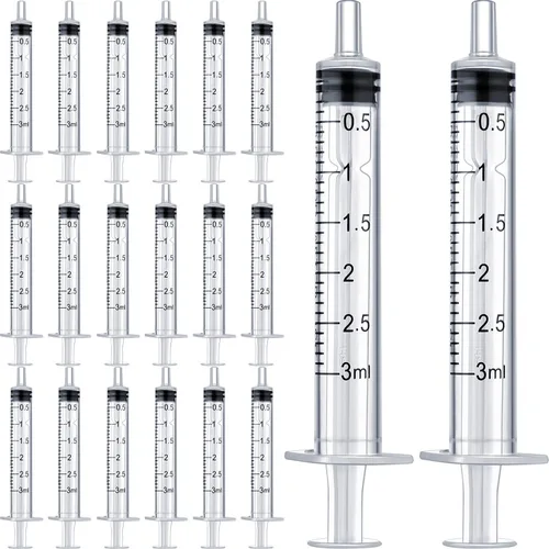 Vista 17 de Paquete de 20 jeringas de plástico con medición, adecuadas para medir, dispensar agua, rellenar (0.03 oz/1 ml) Large Plastic Measuring Tools for