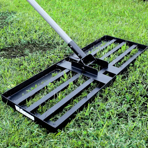 Vista 9 de Walensee Lawn Leveling Rake, Reinforced Leveler with 6.5FT Steel Handle