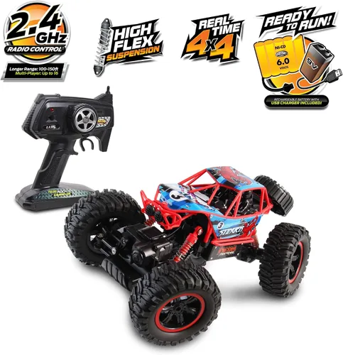 Vista 3 de NKOK Mean Machines 4x4 Off-Road Rock Crawler 2.4GHz Escala 1/14 RC (RTR) Stinger, Multi